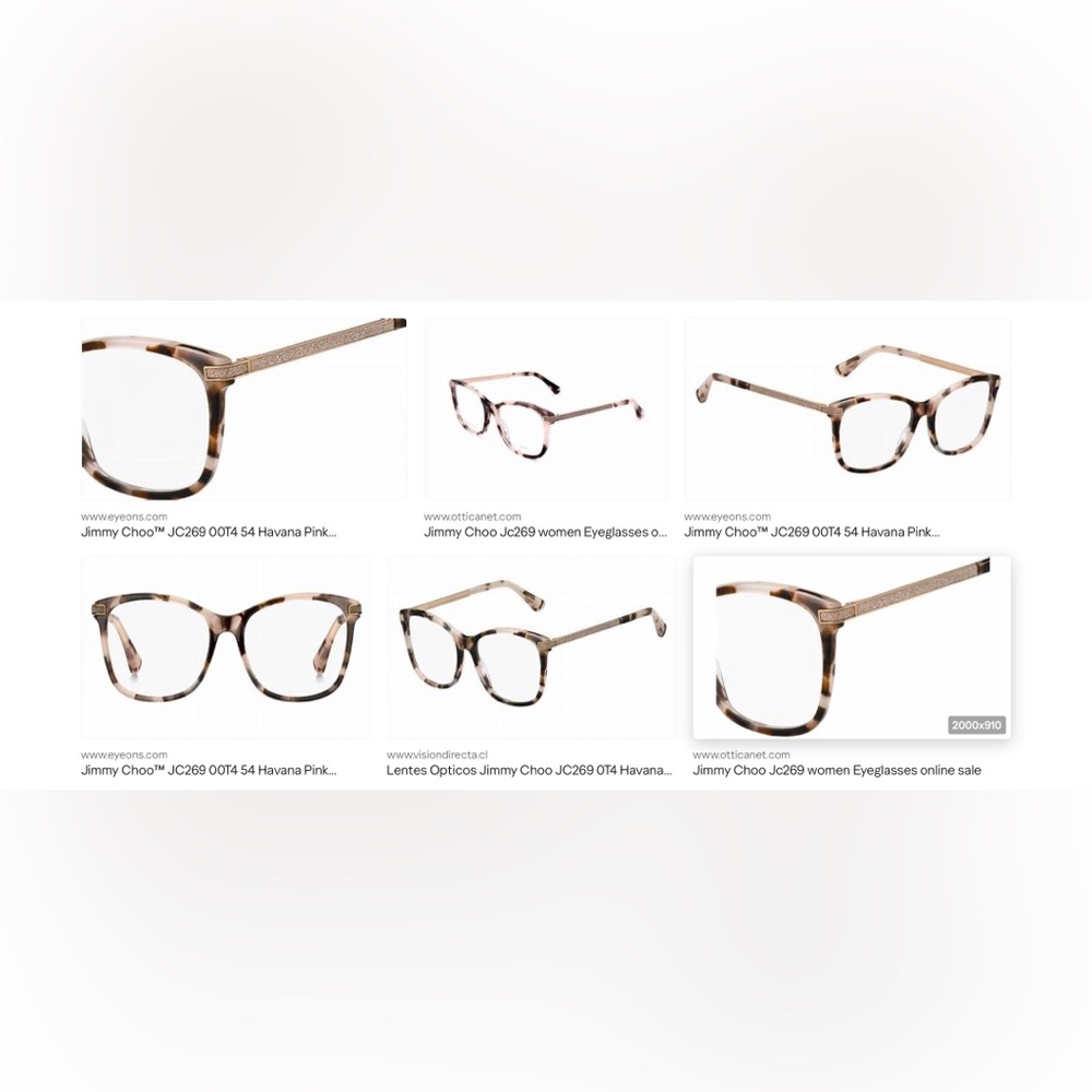 ISO - Jimmy Choo™ JC269 - Havana Pink Women’s Eyeglasses